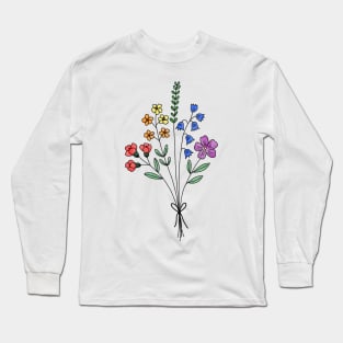 Subtle pride flower bouquet Long Sleeve T-Shirt